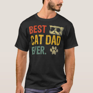 Vintager bester Cat Vater je Cat Daddy Geschenk T-Shirt