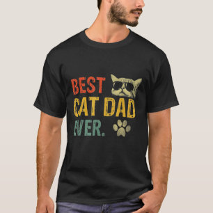 Vintager bester Cat Vater je Cat Daddy Geschenk T-Shirt