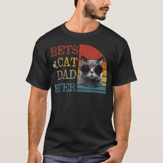 Vintager bester Cat Vater je Cat Daddy Geschenk  T-Shirt