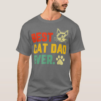 Vintager bester Cat Vater je Funny Cat Daddy Vater T-Shirt