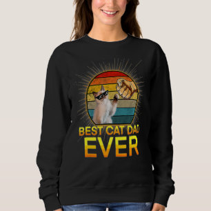 Vintager bester Cat Vater je Katze Daddy Vatertag Sweatshirt