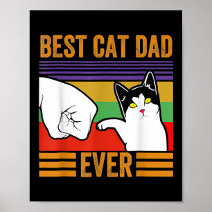 Vintager bester Cat Vater je Men Bump Fit Väter Poster