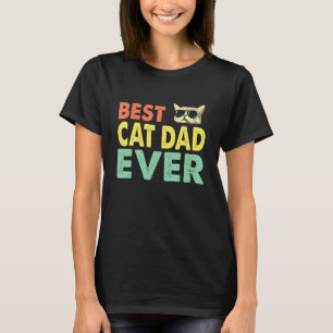Vintager bester Cat Vater je Retro Kat Daddy Cat T-Shirt