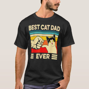 Vintager bester Cat Vater je Vater S Day Cat T-Shi T-Shirt