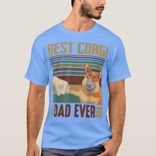 Vintager bester Corgi Vater je Hund Männer Funny V T-Shirt