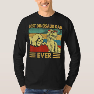 Vintager bester Dinosaurier-Vater je Faustblase T T-Shirt