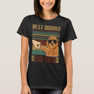 Vintager bester Doodle Vater je Hund Männer Vatert T-Shirt
