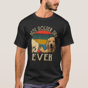 Vintager bester Hund Golden Retriever Vater Ex Bum T-Shirt