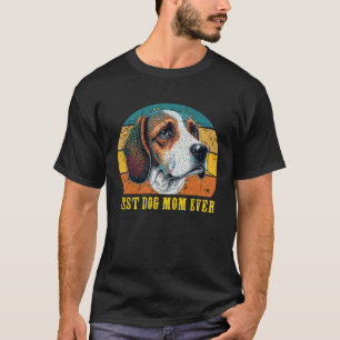 Vintager Bester Hund Mama je Sunset Retro Beagle H T-Shirt