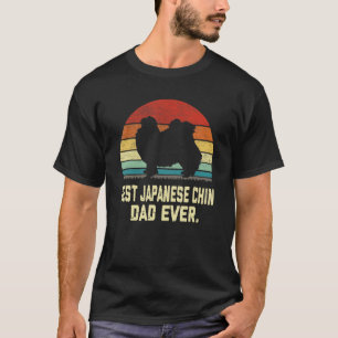 Vintager bester japanischer Chin Vater je Hund T-Shirt