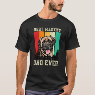 Vintager bester Mastiff Vater je Hund Vater Paw Va T-Shirt