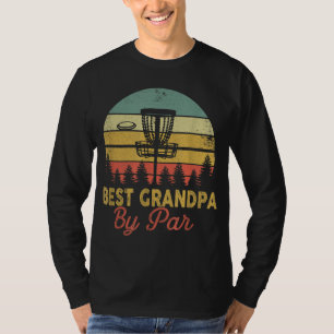 Vintager bester Opa Par Disc Golfgeschenk Vater Fe T-Shirt