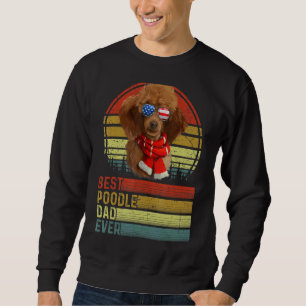 Vintager bester Poodle-Vater je Vater Tag Welpe Sweatshirt