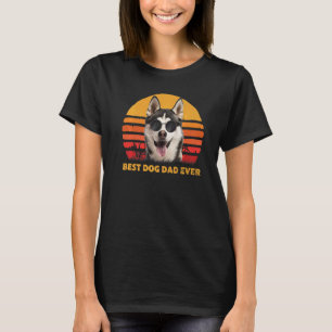 Vintager bester sibirischer Husky Hund Vater je We T-Shirt