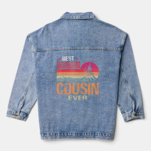 Vintager bester Snowboard-Cousin je Vatertag Jeansjacke