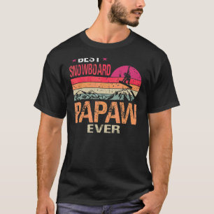 Vintager Bester Snowboard Papaw je Vatertag T-Shirt