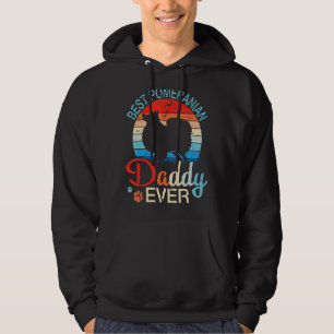 Vintager bester Spitz Papa je glückliche Hunde Hoodie