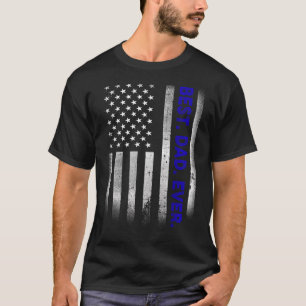 Vintager bester Vater je amerikanische Flagge beän T-Shirt
