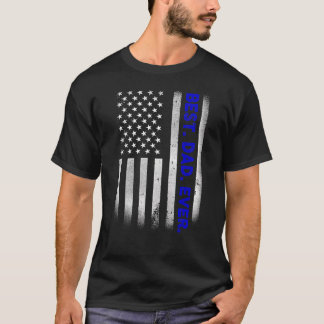 Vintager bester Vater je amerikanische Flagge beän T-Shirt