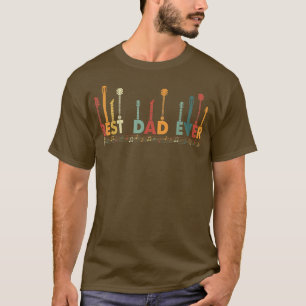 Vintager bester Vater je Daddy Guitar Vathers Day  T-Shirt