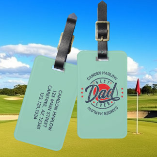 Vintager bester Vater je Name Gepäckanhänger