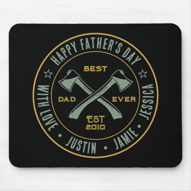 Vintager bester Vater je Personalisiertes AX-Logo Mousepad (Vorne)