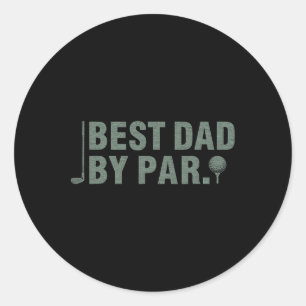 Vintager bester Vater von Par Father &# s Day Gol Runder Aufkleber