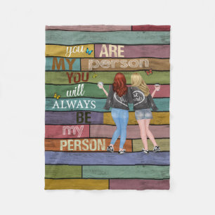 Vintager Bestfriend Blanket  Weihnachtsblankt Fleecedecke