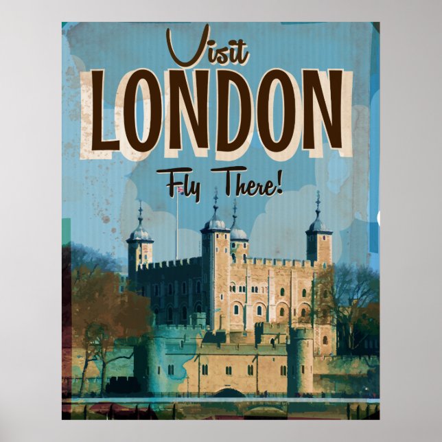 Vintager Besuch in London - Fly There Poster (Vorne)