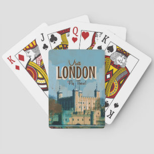 Vintager Besuch in London - Fly There Spielkarten