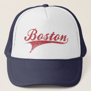 Vintager beunruhigter Bostonballpark-Hut Truckerkappe