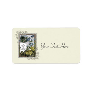 Vintager BibelScripture mit Rosen Adressaufkleber