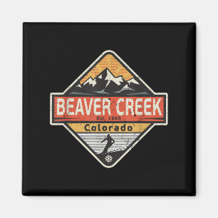 Vintager Biber Bach Colorado Skipass Magnet