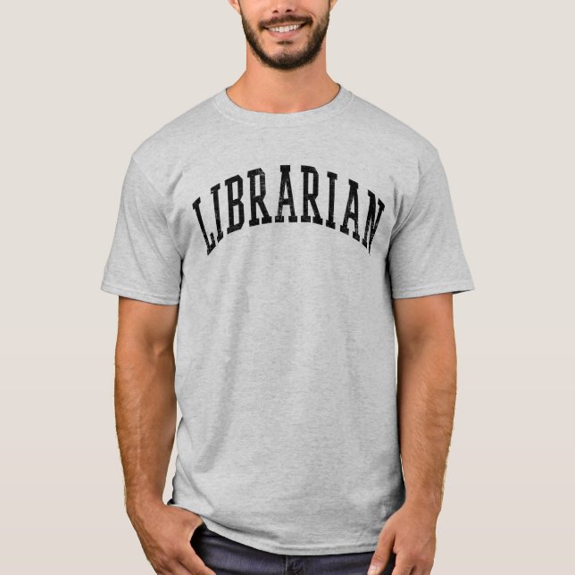 Vintager Bibliothekar T-Shirt (Vorderseite)