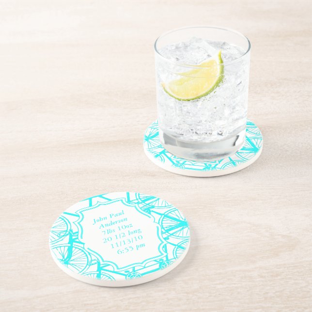 Vintager Bicycle Baby Boy Keepake Untersetzer (Seite)