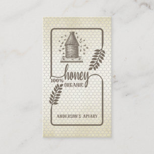 Vintager Bienenhonigzweig Visitenkarte