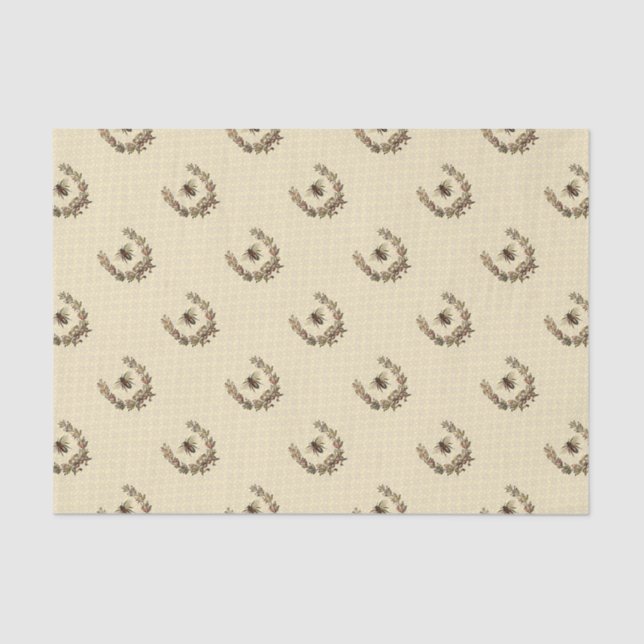 Vintager Bienenreath Seidenpapier (Vorderseite)