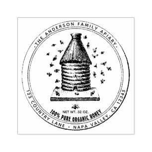 Vintager Bienenstockbienenhalter Apiary Honey Cust Gummistempel