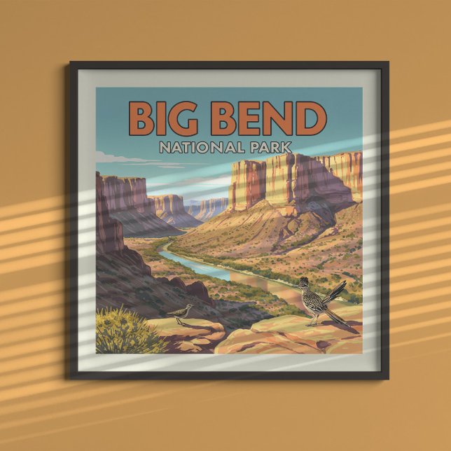 Vintager Big-Bend-Nationalpark Poster (Von Creator hochgeladen)