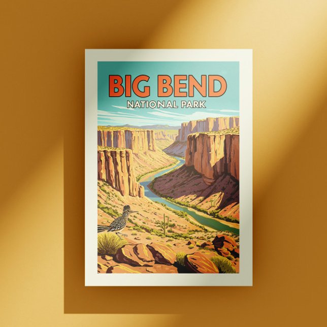 Vintager Big-Bend-Nationalpark Postkarte (Von Creator hochgeladen)
