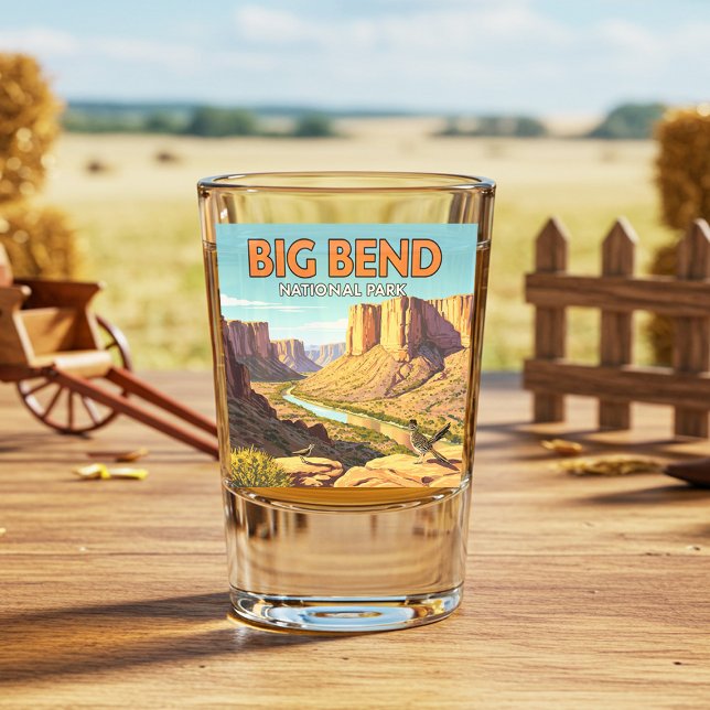 Vintager Big-Bend-Nationalpark Schnapsglas (Von Creator hochgeladen)