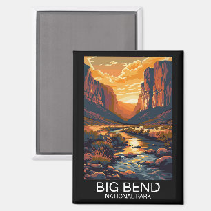 Vintager Big Bend Nationalpark Texas Retro Reisen Magnet