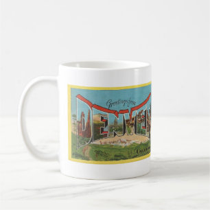 Vintager Big Letter DENVER, COLORADO Postkarte Kaffeetasse