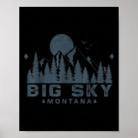Vintager Big Sky Montana Berg Skigebiet Lugano