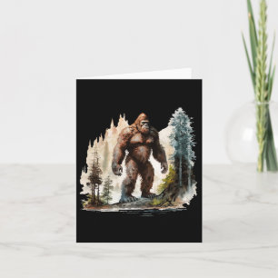 Vintager Bigfoot 70er Retro Forest Sasquatch Wande Karte