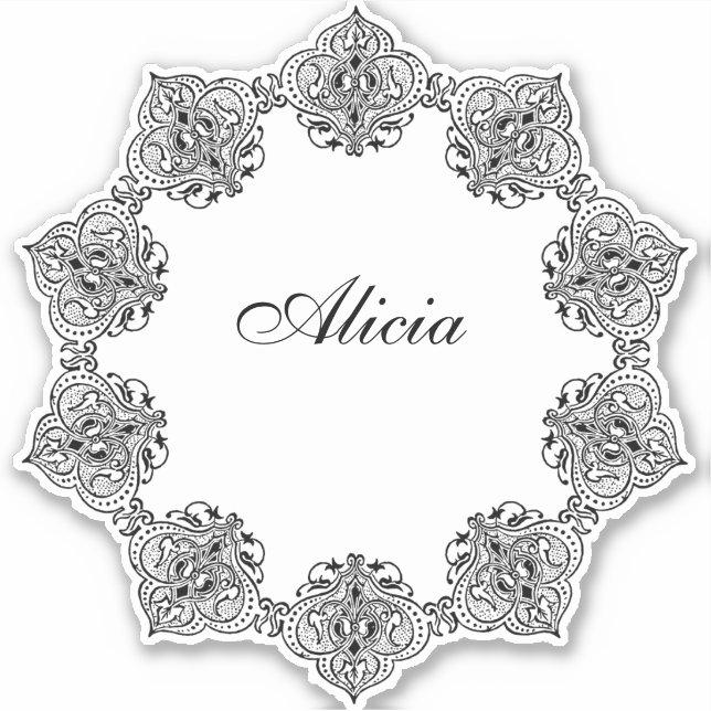 Vintager Bildlaufrahmen Aufkleber (Vorderseite)