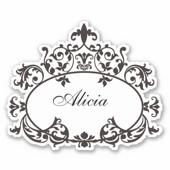 Vintager Bildlaufrahmen Aufkleber (Vorderseite)