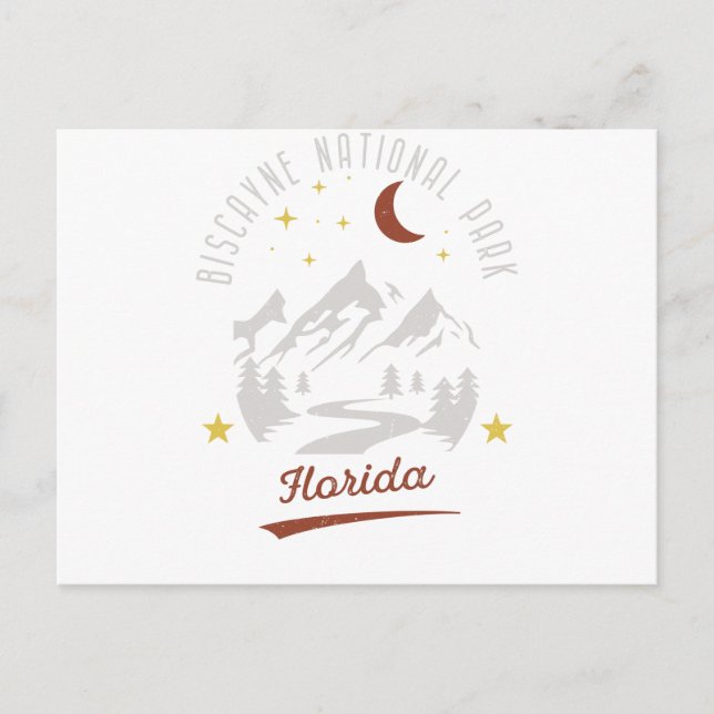 Vintager Biscayne-Nationalpark Florida Postkarte (Vorderseite)