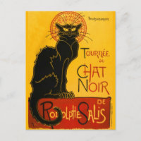 Vintager Black Cat Art Nouveau Chat Noir Steinlen