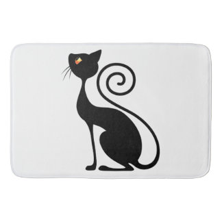 Vintager Black Cat-Stil Badematte